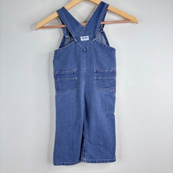 VTG 90s Big Mac Denim Overalls 4T Vestbak Made in USA Retro Classic Toddle Time - Picture 5 of 11